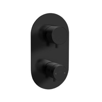 Diverter Matte Black Built-in Thermostatic 3-Way Shower Diverter, Rough-In Valve Included Remer NT93US-NO